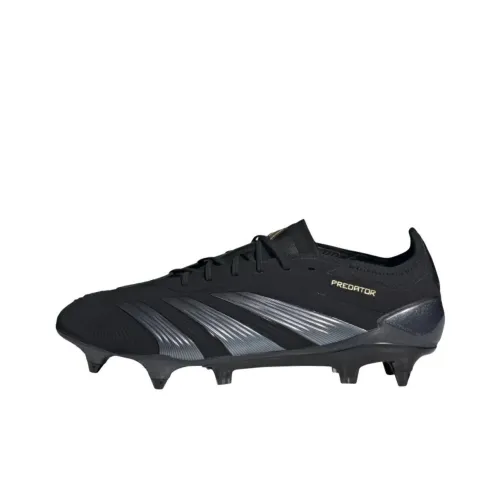 Adidas Predator Elite Мягкая трава противоскользящее покрытие футбольные бутсы унисекс черный