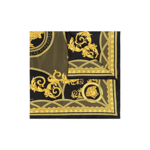 VERSACE Шелковые шарфы Унисекс Черный