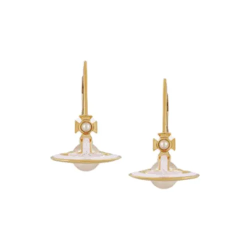 Vivienne Westwood Эмаль Brass Earrings Унисекс Золото Светло-розовый