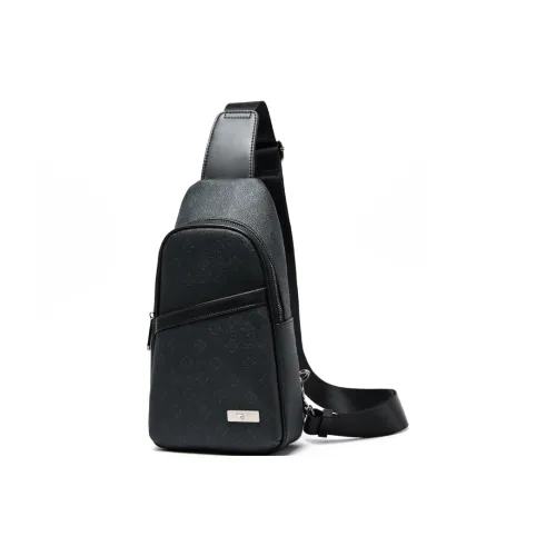 SEPTWOLVES PVC Sling Bag Сумка через плечо Коммутирование QPL Стандартная Мужская Черная