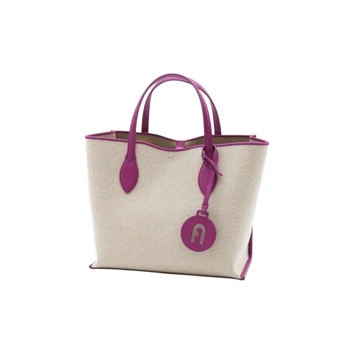 Furla Хлопок Телячья кожа Сумка Женская Естественный Бежевый Pure Вискоза Фиолетовый