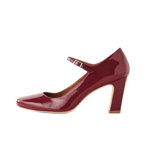 Reformation Manuela Песочные часы Туфли Мэри Джейн 7,5 см Женские Красные