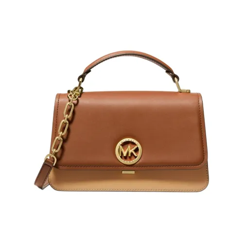 MICHAEL KORS Delancey Сумка через плечо из коровьей кожи среднего размера женская желудево-коричневый CAMEL