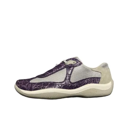 PRADA Низкий топ Повседневная обувь Мужская Фиолетовая