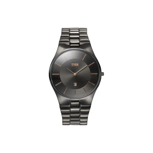 STORM Тонкий X XL Collection Кварцевые Мужские Часы Кварцевый Механизм Ремешок из Нержавеющей Стали Черный Циферблат