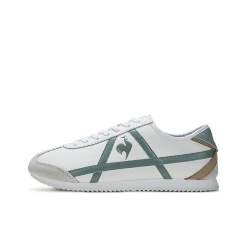 Le Coq Sportif Slip-resistant Abrasion-resistant Lightweight Low-top Casual Women's White Green Ле Кок Спортив Противоскользящий Устойчивый к истиранию Легкий Низкий Верх Повседневный Женский Белый Зеленый