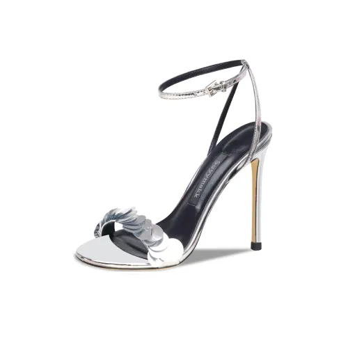 Suyymakk One Ремень Сандалии Супер Высокий Каблук Женские Серебряные