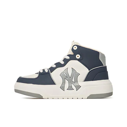 MLB Chunky Liner Slip-Resistant Амортизация Устойчивость к износу Легкие Высокие Кроссовки для скейтбординга Унисекс Морской синий