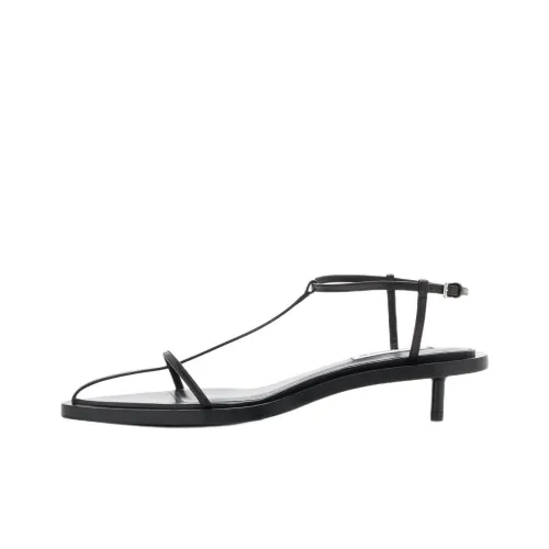 JIL SANDER one Ремень Сандалии Черные Женские