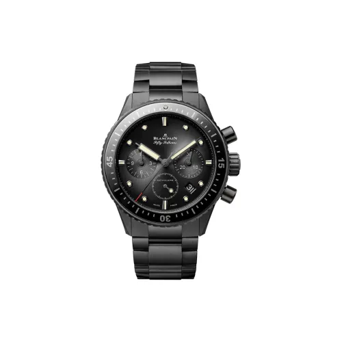 BLANCPAIN FIFTY FATHOMS Автоматический Механический Механизм Унисекс Часы 43,6 мм Черный Циферблат Керамические Оправа Керамический Ремешок