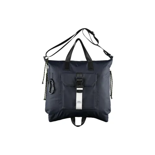 A.P.C Нейлон Сумка-тоут Сумка для покупок Сумка через плечо Сумка Мужская Темно-морская синяя