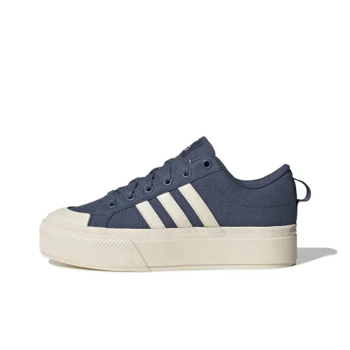 Adidas Slip-resistant Abrasion-resistant Lightweight Low-Top Canvas Shoes Women's Blue White Adidas Противоскользящие Устойчивые к истиранию Легкие Низкие Кеды Женские Синие Белые