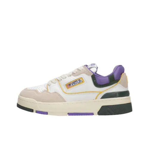 AUTRY Clc Low Топ Скейтборд Кроссовки Женские Бежево-фиолетовые