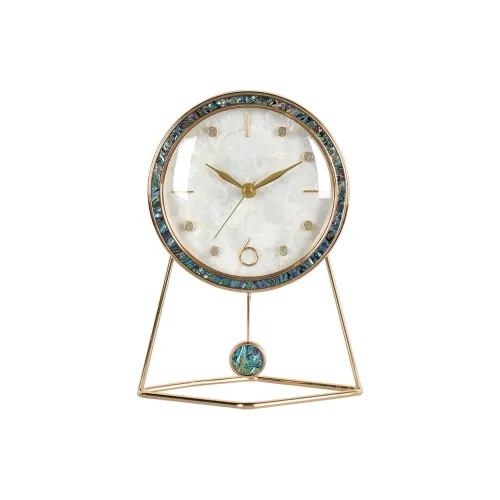 HENSE Кварцевый механизм металлические настольные часы унисекс бежевый циферблат HD56