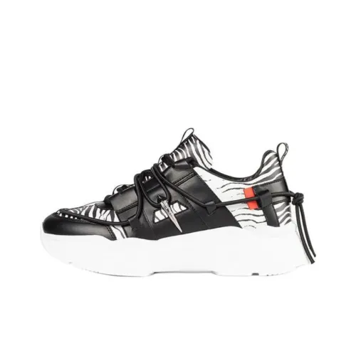 Roberto Cavalli Низкий топ Повседневная обувь Женская Черный Белый