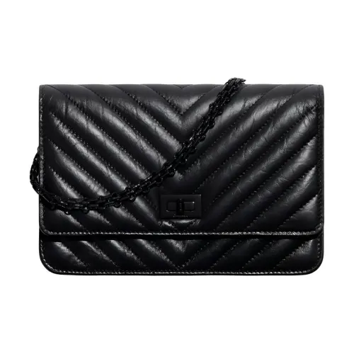 CHANEL Кошелек из коровьей кожи сумка через плечо женская черная