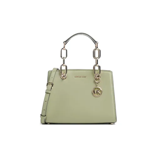 MICHAEL KORS Сумка через плечо из крупнозернистой текстуры коровьей кожи женская зеленая