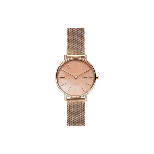 SKAGEN Signatur Collection Women's Watch Кварцевый механизм ремешок из нержавеющей стали 36 мм розовый циферблат