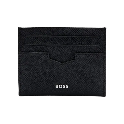 Hugo Boss Коровья кожа Держатель для карт Мужской Черный