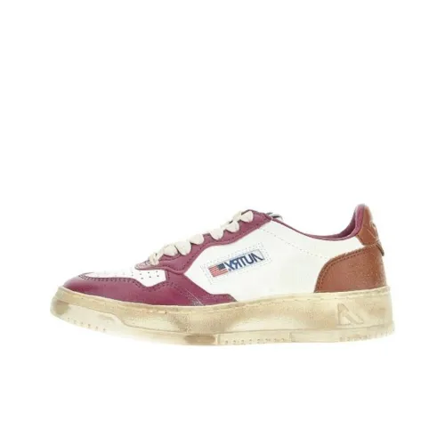 AUTRY Medalist Low Топ Скейтборд Кроссовки Женские Бежево-Красные