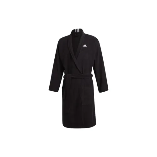 Adidas Хлопок БАННЫЙ ХАЛАТ Унисекс Черный