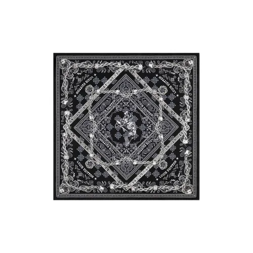 LOUIS VUITTON Шарфы из шелка Тутовый Мужской Черный