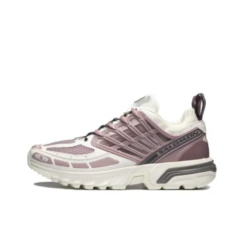 SALOMON ACS Pro Slip-Resistant Abrasion-Resistant Low Top Casual Shoes Unisex Pink White SALOMON ACS Pro Противоскользящий устойчивый к истиранию низкий топ повседневная обувь унисекс розовый белый