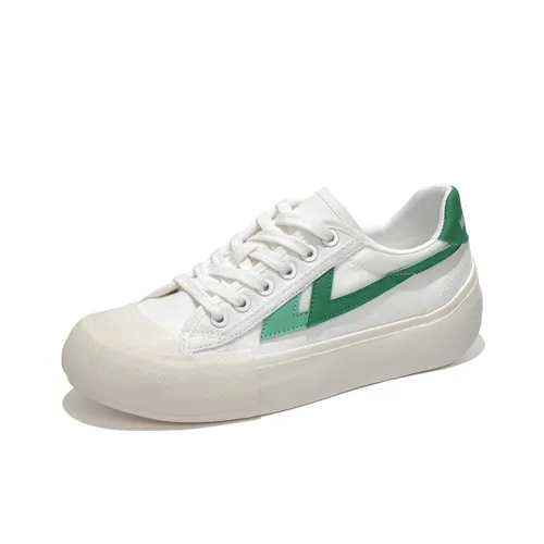 Warrior Heaven's Пава Зеленый Campus Collection Низкий Топ Универсальный Белый Кроссовки Унисекс Белый Зеленый
