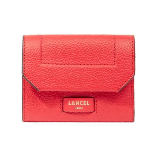 LANCEL Кошелек из коровьей кожи Мини Унисекс Kiss Красный