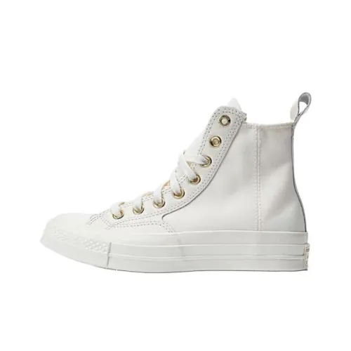 Converse Chuck Taylor All Star Скейтборд Кроссовки Высокие Белый Золото Унисекс