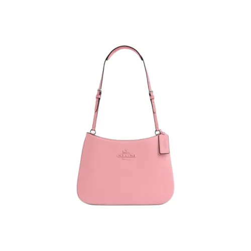 COACH Penelope Гладкая кожа Сумка Сумка через плечо Средняя Женская серебряная и Цветочная розовая