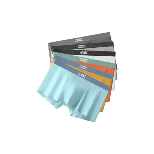 Disney 6 пачек Белый + Светло-серый + Темно-серый + Оранжевый + Оранжево-желтый + Светло-синий Мужские боксеры