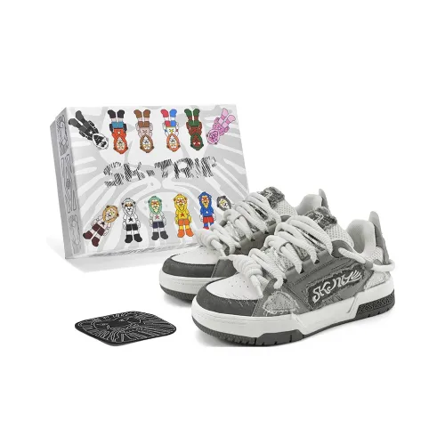 SK.TRIP Устойчивый к истиранию Высота Увеличивающий Покрытие Поддержка Легкий Низкий Топ Скейтборд Кроссовки Унисекс Призрачный Серый