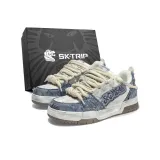 Джинсовая ткань, синий цвет (эффект состаривания)