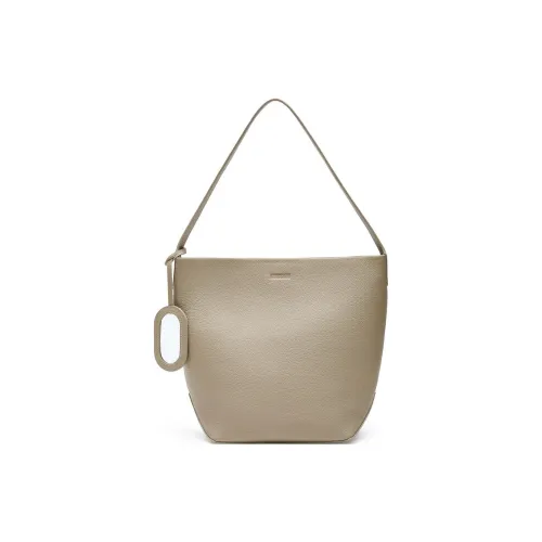 Staccato Сумка через плечо из коровьей кожи большая женская молочно-чайный абрикос темный кофейный