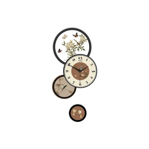 Meishida Sweeping Seconds Movement Унисекс Настенные часы Бежевый