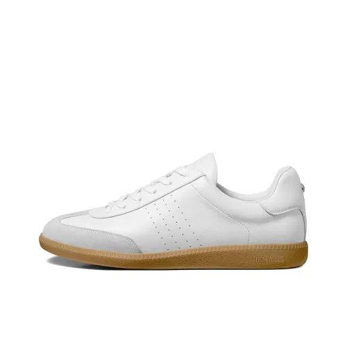 THOM WILLS Classic Vintage Комфортный и Дышащий Белый Кроссовки Скейтборд Унисекс Серый Белый