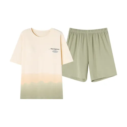 Montagut Pajama Комплект Летний Женский Матча Абрикос