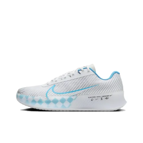 Nike Court Vapor Slip-Resistant Abrasion-Resistant Low-Top Tennis Shoes Men's White Blue