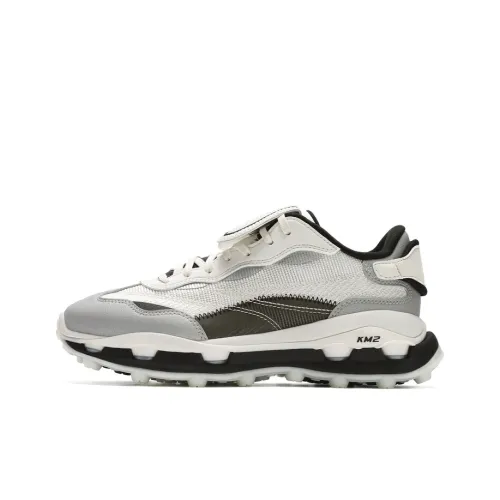 FILA KM2 Износостойкий Низкий Топ Повседневная Обувь Женская Белый Серый Черный