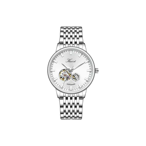 KUERST Автоматический Механический Механизм Мужские Часы 42 мм Серебряный