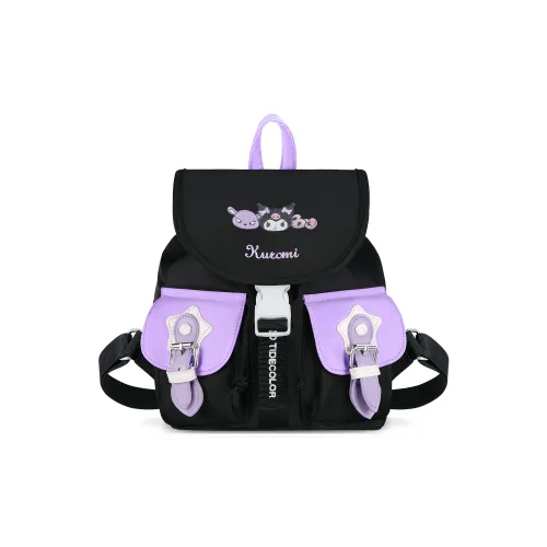 Zgo Sanrio Kulomi Полиэстер+ПУ (полиуретан) Рюкзак Легкий Рюкзак Стандартный Женский Черный Фиолетовый