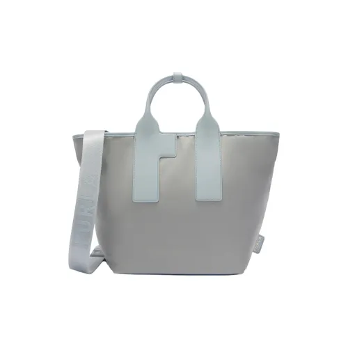 Furla Переработанный нейлон Ткань Тоут Сумка Сумка для покупок Сумка через плечо Сумка Большая Женская Серого цвета