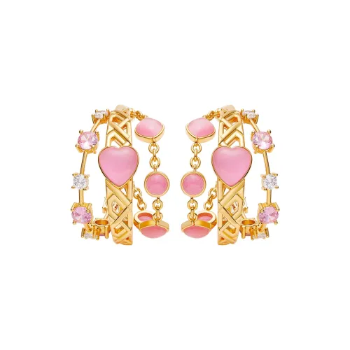 NANA JACQUELINE Стекло Кошачий глаз Серьги Женские Золото