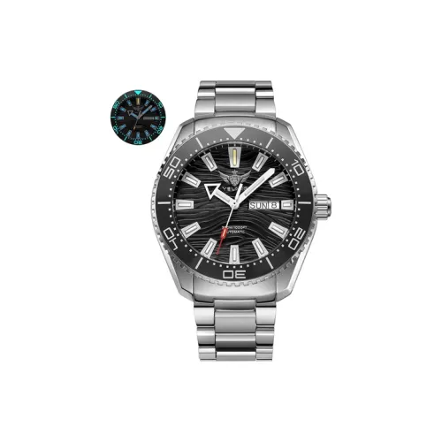 YELANG Coyote Submariner Collection Автоматический Механический Механизм Нержавеющая Сталь Ремешок Часы Мужские Черный Циферблат