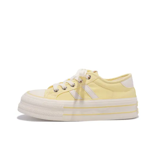 Miss Zhang Low-Top Canvas Shoes Bright Yellow Women's