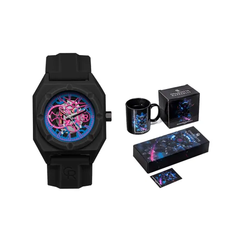 CHARLOTTE RAFFAELLI· Кибер Меха Коллаборация Наручные часы Кварцевый механизм Силиконовый ремешок Черепный циферблат Унисекс Коробка