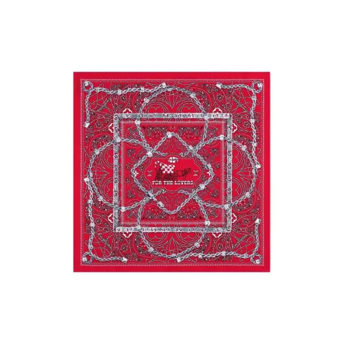 LOUIS VUITTON Шарфы из шелка Тутовый Мужской Красный