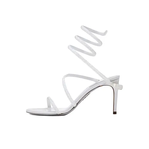 RENE CAOVILLA Cleo One Ремешок Сандалии 8 см Женские Белые