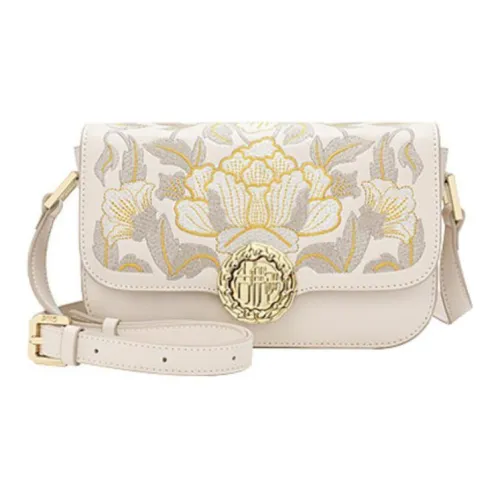 Ancient Yi Xi Коровья кожа Чонсам Большая емкость Сумка через плечо Женская Экрю